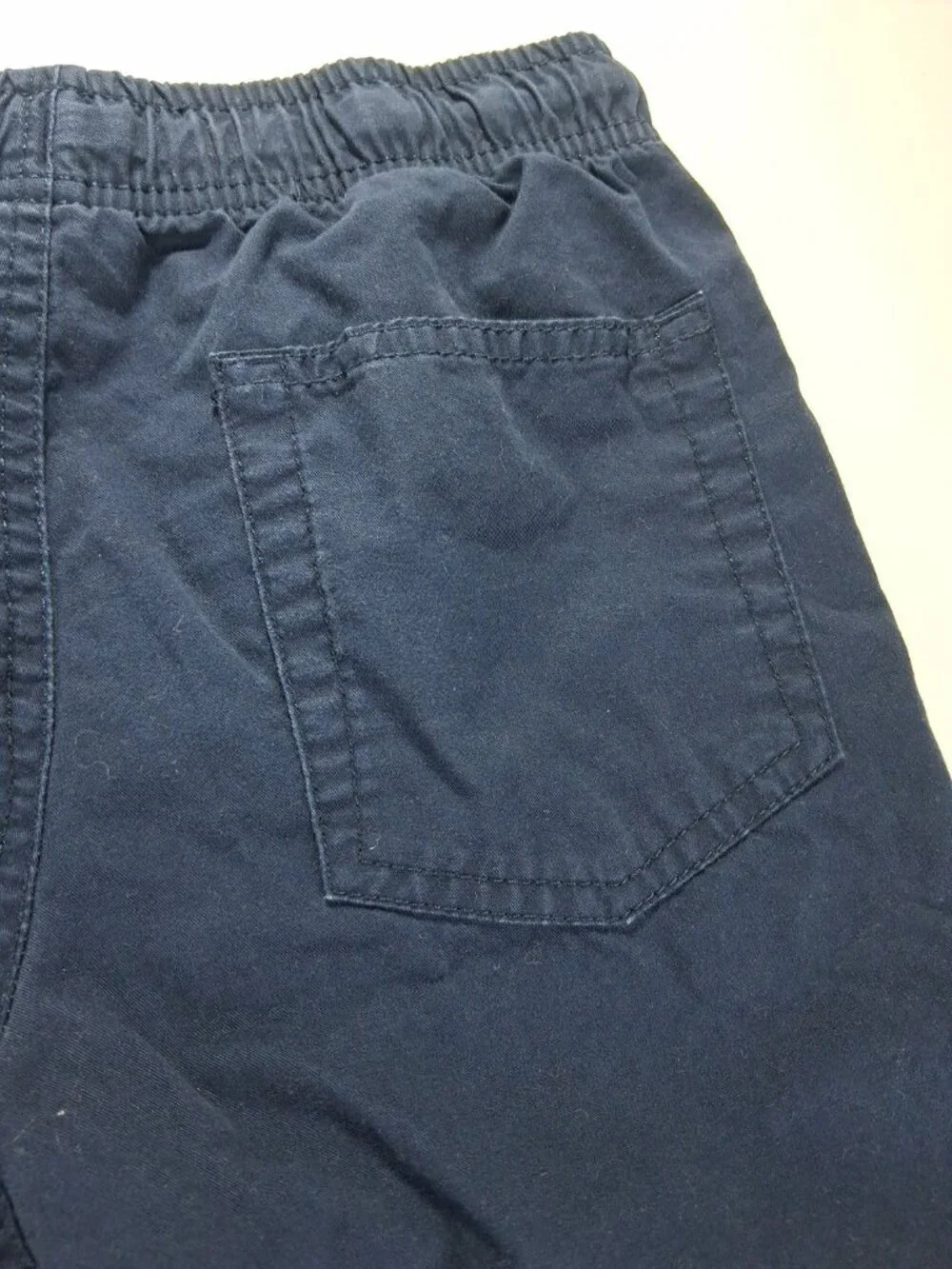 Boys Cat and Jack Khaki Shorts Size Medium (8) Navy Blue Drawstring With Pockets